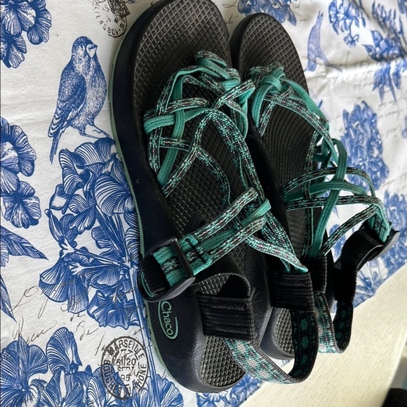 Chacos Strappy Teal and Black Women's Sandals Size 7 - Picture 3 of 8